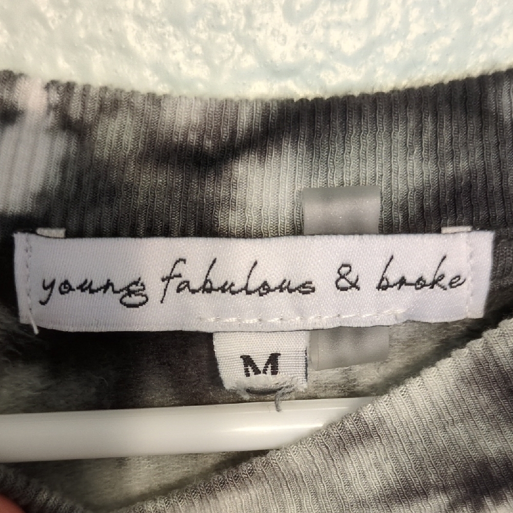 Young Fabulous & Broke Monochrome Tie-Dye Long Sleeve Top - Picture 2 of 5
